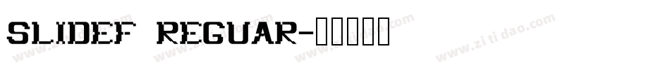 slidef reguar字体转换
